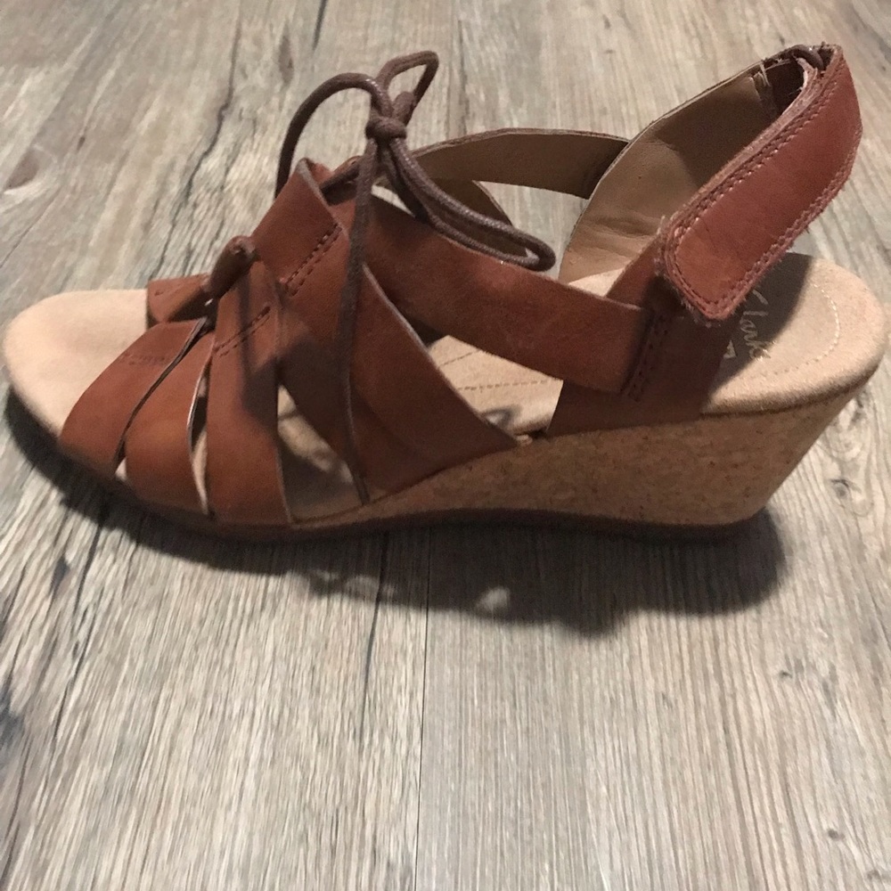 Leather Clark’s Wedges